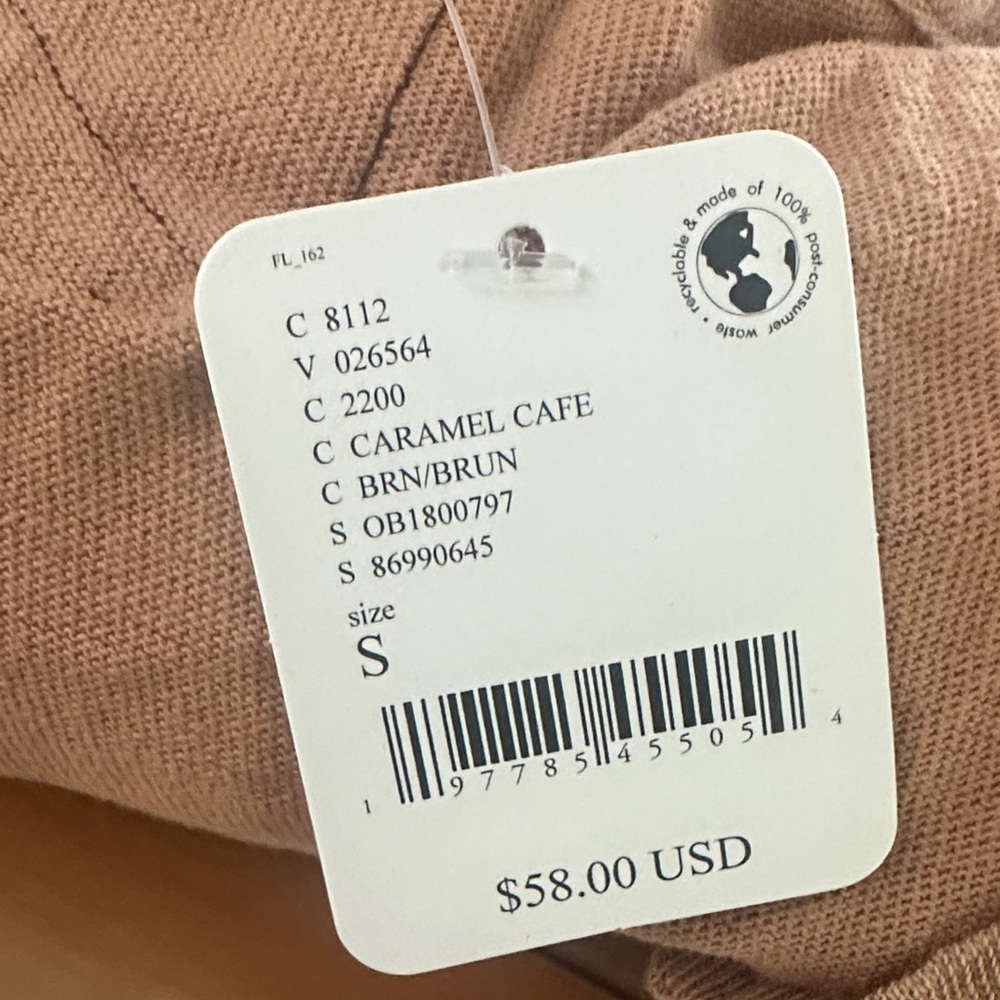 We The Free Caramel Cafe Knit V-Neck Pullover - Picture 5 of 5